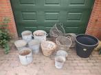 Bruiloft decoratie - Zinken emmers, teilen en manden, Ophalen, Overige materialen, Gebruikt, Rond