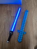 Ninja zwaard & Minecraft zwaard met licht, Kinderen en Baby's, Carnavalskleding en Verkleedspullen, Ophalen, Gebruikt, 104 of kleiner