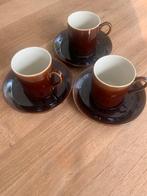 Vintage Koffie kopjes donker bruin, Ophalen of Verzenden