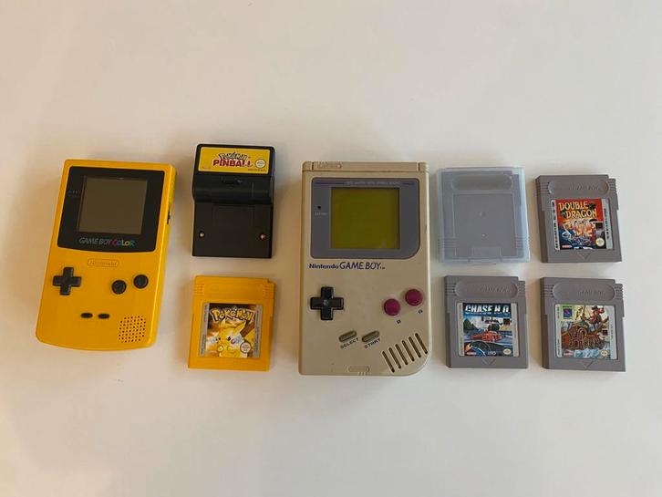 Nintendo Game Boy Color + spellen, Spelcomputers en Games, Spelcomputers | Nintendo Game Boy, Gebruikt, Game Boy Classic, Met games
