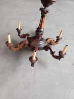Grote houten hanglamp., Huis en Inrichting, Ophalen