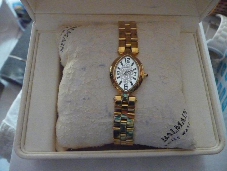 Pierre Balmain dames horloge gold plated met Blauw safier, Sieraden, Tassen en Uiterlijk, Horloges | Dames, Zo goed als nieuw