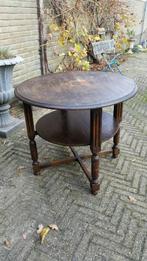 Vintage houten ronde tafel, Ophalen, Gebruikt, 75 cm of meer, 60 cm of meer