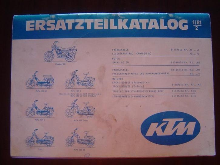 KTM 1981 Chopper 80 MOFA 505 ersatzteil katalog sachs 505, Fietsen en Brommers, Handleidingen en Instructieboekjes, Ophalen of Verzenden