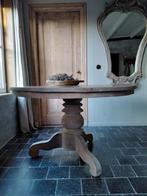 Teakhouten ronde eettafel/kloostertafel 130, Huis en Inrichting, Ophalen, Gebruikt, Rond, 100 tot 150 cm