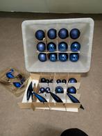 Blauwe Kerstballen Set - Kegels, Pauwen & Ballen, Diversen, Kerst, Ophalen of Verzenden