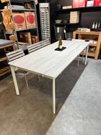 Tuintafel Dekton keramisch travertine blad, Ophalen, 100 tot 150 cm, HBA, HBA