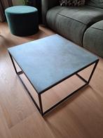 Bijzettafel modern stalen frame 60 x 60, Minder dan 45 cm, Metaal of Aluminium, Vierkant, 55 tot 75 cm