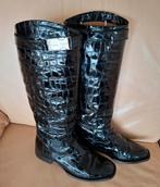 Denis Club Lakleren Laarzen - Maat 39,5, Ophalen of Verzenden, Zo goed als nieuw, Bruin, Hoge laarzen