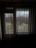 Glanzend antraciet licht doorlatende gordijnen dub plooi, Ophalen, Zo goed als nieuw, 200 cm of meer