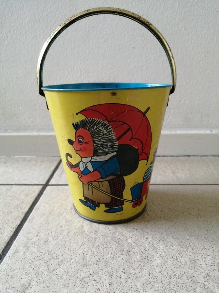 Antiek blikken speelgoed emmer, Antiek en Kunst, Antiek | Speelgoed, Ophalen of Verzenden
