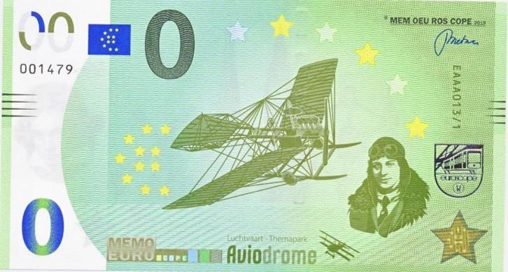 Nederland 0-Euro biljet Aviodrome 2018, Postzegels en Munten, Bankbiljetten | Nederland, Los biljet, Euro's, Ophalen of Verzenden