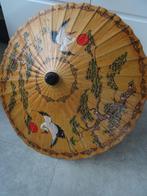 Vintage Japanse rijstpapier parasol handbeschilderd paraplu, Ophalen of Verzenden, Huis en Inrichting