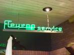 Antieke, unieke, goed werkende FLEUROP neon lichtbak, Ophalen, Gebruikt, Lichtbak of (neon) lamp