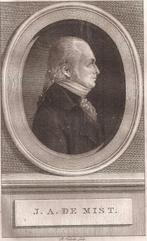Portret J.A. de Mist Kopergravure Reinier Vinkeles, Ophalen of Verzenden
