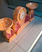 Art Deco Klok met Bijpassende Schalen, Antiek en Kunst, Antiek | Klokken, Ophalen of Verzenden