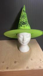 Heksen hoed groen met spinnenweb 2 stuks, Ophalen of Verzenden, Nieuw, One size fits all