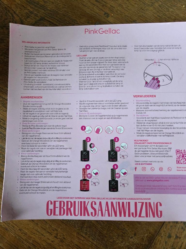 Pink gellak, Sieraden, Tassen en Uiterlijk, Uiterlijk | Cosmetica en Make-up, Overige kleuren, Ophalen of Verzenden, Zo goed als nieuw