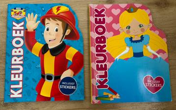 2 Kleurboeken Brandweer en Prinses - GRATIS bij aankoop! beschikbaar voor biedingen