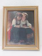 Schilderij: Lezende Meisjes, Antiek en Kunst, Kunst | Schilderijen | Klassiek, Ophalen