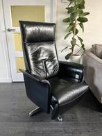 De Toekomst Relaxfauteuil Zwart Leer M L Elektrische Gea Lux, Huis en Inrichting, Fauteuils, Ophalen of Verzenden, Zo goed als nieuw