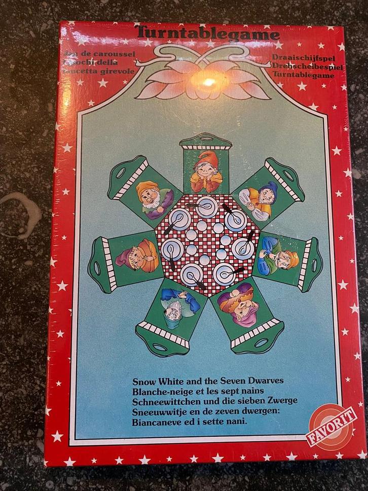 Sneeuwwitje en de Zeven Dwergen Draaischijfspel, Hobby en Vrije tijd, Gezelschapsspellen | Bordspellen, Zo goed als nieuw, Drie of vier spelers