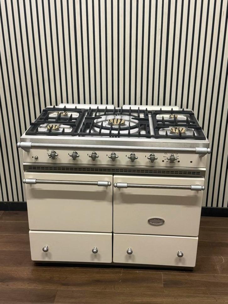 Luxe Lacanche Fornuis 5 pits met Gasoven + Hetelucht 100 cm, Witgoed en Apparatuur, Fornuizen, Zo goed als nieuw, Vrijstaand, Gas