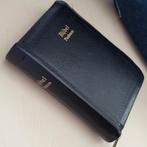 Bijbel Statenvertaling Leer duimgreep, rits + Psalmen 12 gez, Ophalen of Verzenden, Zo goed als nieuw, Christendom | Protestants
