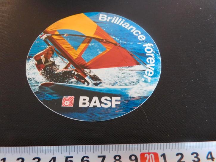 sticker BASF brilliance forever windsurfen stephan vd berg *, Verzamelen, Stickers, Zo goed als nieuw, Ophalen