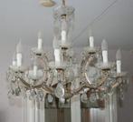 Antieke Kristallen kroonluchter, Huis en Inrichting, Lampen | Kroonluchters, Ophalen, Zo goed als nieuw