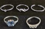 5 ringen van zilver 925, maten 16 - 17 - 17.5 cm, Sieraden, Tassen en Uiterlijk, Ringen, Gebruikt, Ophalen of Verzenden, Kleiner dan 17