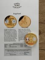 24 karaats vergulde munt Engeland, Postzegels en Munten, Ophalen of Verzenden, Vóór koninkrijk, Overige waardes