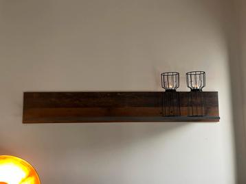 Houten Wandplank - Betongrijs - 139cm beschikbaar voor biedingen