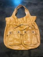 Grote leren oker shopper DKNY, Ophalen of Verzenden, Zo goed als nieuw, Geel, Shopper