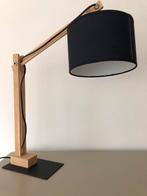 Tafellamp / bureaulamp hout zwart, Ophalen of Verzenden, Zo goed als nieuw, 50 tot 75 cm