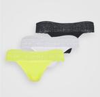 Tommy Hilfiger THONG 3 pack strings - wit geel zwart maat M, Tommy Hilfiger, Ophalen of Verzenden, Zwart, String