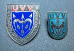 Twee unieke insignes UVV, Ophalen of Verzenden, Gebruikt, Overige onderwerpen