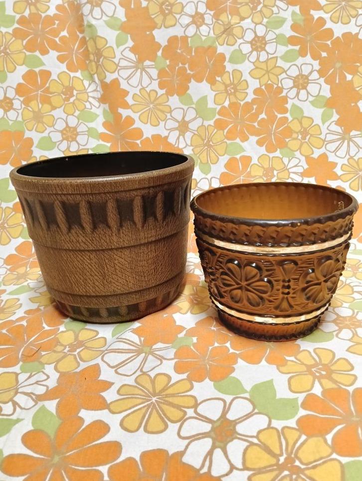 Vintage Emsa bloempotten, Verzamelen, Retro, Huis en Inrichting, Verzenden