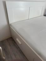 Ikea Brimnes bed 160x200 - zonder bergruimte, Ophalen, Gebruikt, Wit, Tweepersoons