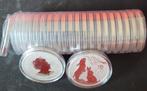 22 x 1 ounce zilver munt Rabbit Lunar III, Ophalen of Verzenden, Overige landen, Zilver