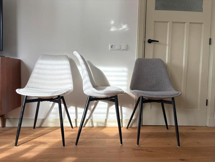 Moderne kuipstoel dutch design grijs, Huis en Inrichting, Stoelen, Zo goed als nieuw, Eén, Stof, Grijs, Ophalen