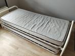 Bed 2- of 1-persoons, uitschuifbaar., 190 cm of minder, 180 cm, Gebruikt, Wit