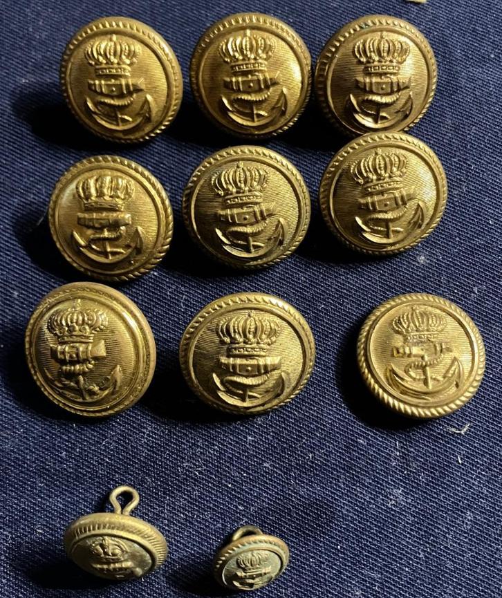 Vintage Marine uniform knopen, Verzamelen, Militaria | Algemeen, Marine, Kleding of Schoenen, Nederland, Ophalen of Verzenden