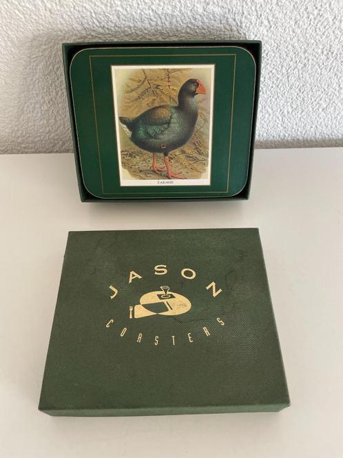 Jason coasters, onderzetters Birds of New Zealand, 6 stuks, Huis en Inrichting, Woonaccessoires | Onderzetters, Gebruikt, Glas of Kopje