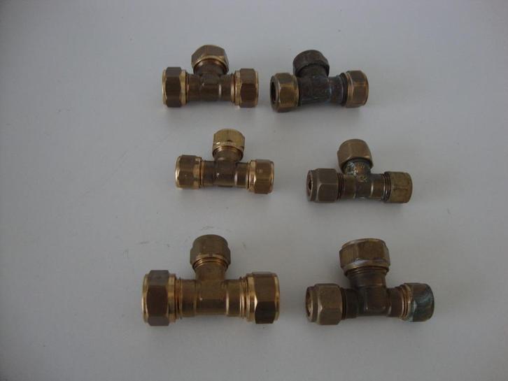 knelkoppelingen T-Stukken nieuw, Doe-het-zelf en Verbouw, Sanitair, Nieuw, Douche, Koper, Ophalen of Verzenden