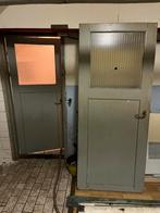 Twee antieke / oude binnendeur met glas, Doe-het-zelf en Verbouw, Deuren en Horren, Ophalen, Gebruikt, Minder dan 80 cm, Binnendeur