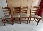 4 Oisterwijk eiken eetkamerstoelen - eettafelstoelen, Huis en Inrichting, Stoelen, Ophalen, Hout, Bruin, Oisterwijk eiken
