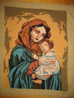 Vintage Geborduurd - Madonna met Kindje, Ophalen of Verzenden, Overige typen