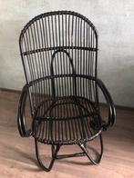 Stoel rotan retro, Huis en Inrichting, Ophalen, Nieuw, Bruin, Eén
