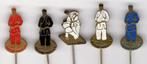 5 speldjes ANTON GEESINK JUDO (A9)  KIJK OOK EENS NAAR MIJN, Verzamelen, Speldjes, Pins en Buttons, Verzenden, Gebruikt, Overige onderwerpen